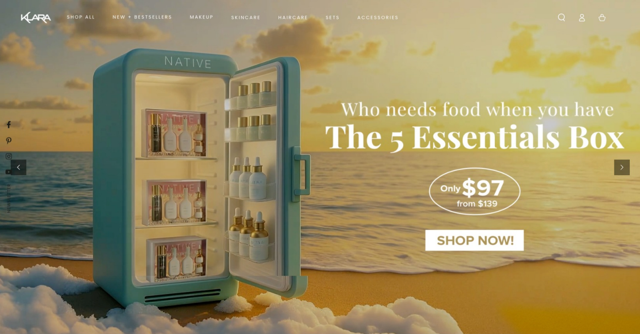 Custom WordPress eCommerce website for Klara Cosmetics, developed by Zynex IT Solution